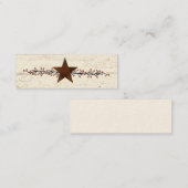 Rusty star en bessen mini visitekaartje (Voorkant / Achterkant)