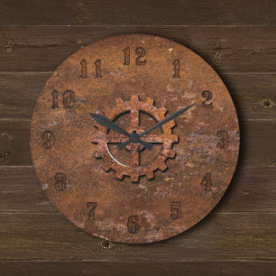 Rusty Steampunk Clock Grote Klok