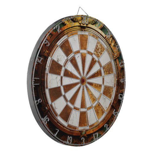 Rusty Steampunk Dartboard Dartbord (Voorkant Links)
