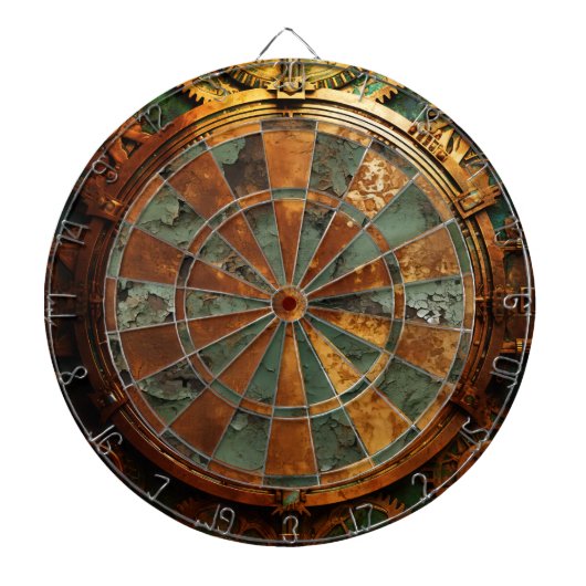 Rusty Steampunk Dartboard Dartbord (Voorkant)