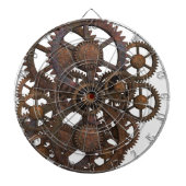 Rusty Steampunk Metal Gears Dartbord (Voorkant)