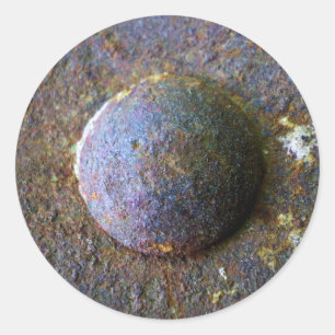 Rusty Steel Industrial Rivet Ronde Sticker