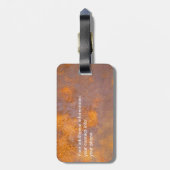Rusty Steel Monogram Bagagelabel (Achterkant verticaal)