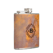 Rusty Steel Monogram Heupfles (Rechts)