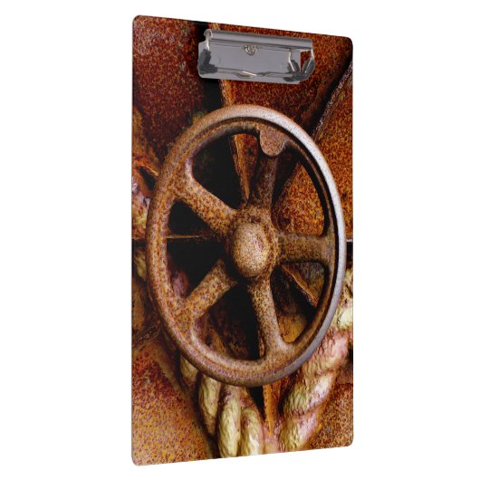 Rusty Submarine Hatch Wheel Klembord (Rechts)