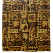 Rusty Tapa Hawaiian Petroglyph Shower Curtain Douchegordijn (Voorkant)