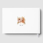 Rusty Terracotta Peony Floral Mariage Livre d'invi (Verso)