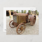 Rusty tractor briefkaart (Voorkant / Achterkant)