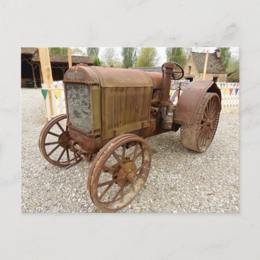 Rusty tractor briefkaart (Voorkant)