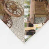 Rusty  tractor fleece deken (Hoek)