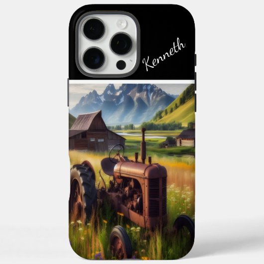 Rusty Tractor in Mountain Valley Case-Mate iPhone Case (Achterkant)