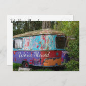 Rusty Trailer We hebben Briefkaart verplaatst (Voorkant / Achterkant)