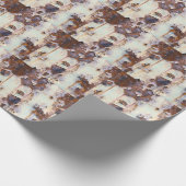 Rusty Trein Wagon Peeling Paint Cadeaupapier (Hoek)