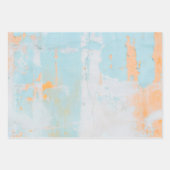 Rusty Turquoise Paint Waterverf Inpakpapier Vel (Voorkant 3)