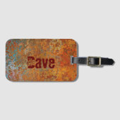 Rusty, Verdigris, Grunge Steampunk Personalized L Bagagelabel (Voorkant (horizontaal))