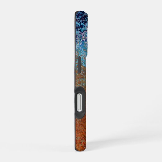 Rusty, Verdigris, Grunge Steampunk Persoonlijk iPhone 16 Hoesje (Rechterkant)
