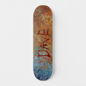 Rusty, Verdigris, Grunge Steampunk Persoonlijk Skateboard (Voorkant)