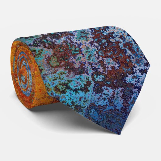 Rusty, Verdigris, Grunge Steampunk Stropdas (Opgerold)