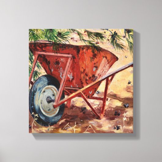 Rusty Wheelbarrow 2009 Canvas Afdruk (Voorkant)