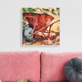 Rusty Wheelbarrow 2009 Canvas Afdruk (Insitu (Woonkamer))