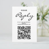 Rusty Wildflower & Mountain Online RSVP QR Code Informatiekaartje (Staand voorkant)