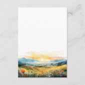 Rusty Wildflower & Mountain Online RSVP QR Code Informatiekaartje (Achterkant)