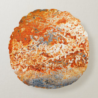 Rusty Zinc grunge background Rond Kussen