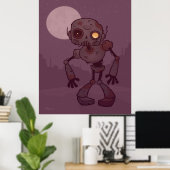 Rusty Zombie Robot Poster (Thuiskantoor)