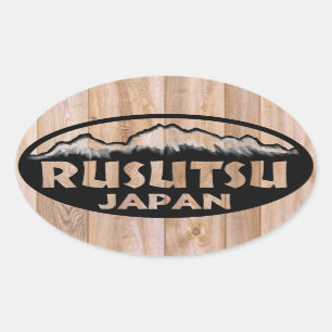 Rusutsu Japanse ovalen Ovale Sticker