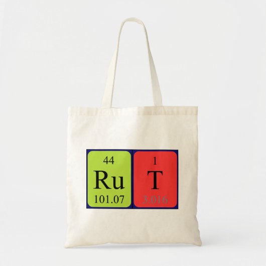 Rut periodieke lijstnaam canvas tas (Voorkant)