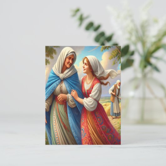 Ruth 1: Compassie op een gedeelde reis Briefkaart (Staand voorkant)