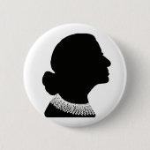 Ruth Bader Ginsberg Silhouette Button Pin (Voorkant)