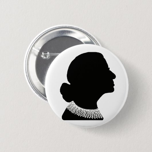 Ruth Bader Ginsberg Silhouette Button Pin (Voorkant /achterkant)