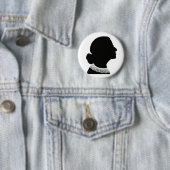 Ruth Bader Ginsberg Silhouette Button Pin (In situ)