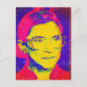 Ruth Bader Ginsburg 1983, Pop Art Portrait Briefkaart