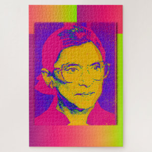 Ruth Bader Ginsburg 1983, Pop Art Portrait Legpuzzel