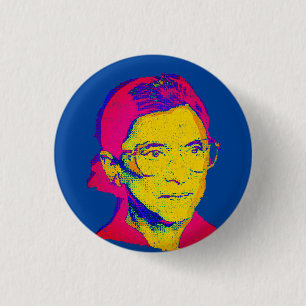 Ruth Bader Ginsburg 1983, Pop Art Portrait Ronde Button 3,2 Cm
