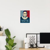 Ruth Bader Ginsburg Affiche de vote Pop Art Modern (Bureau à domicile)