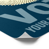 Ruth Bader Ginsburg Affiche de vote Pop Art Modern (Coin)