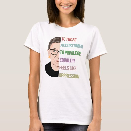 Ruth Bader Ginsburg, berucht RBG-Poster T-shirt (Voorkant)