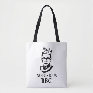 Ruth Bader Ginsburg - beruchte RBG BLACK Draagtas