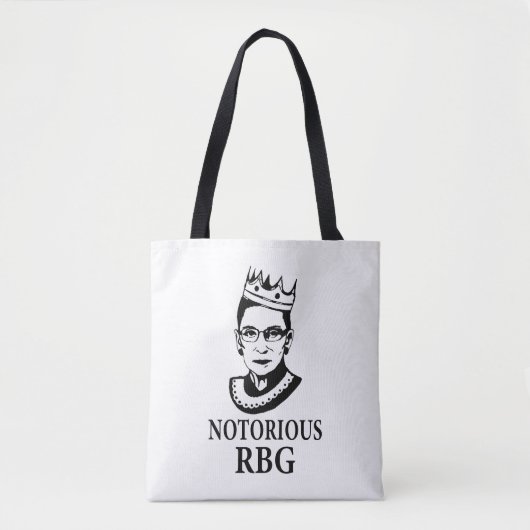 Ruth Bader Ginsburg - beruchte RBG BLACK Draagtas (Voorkant)