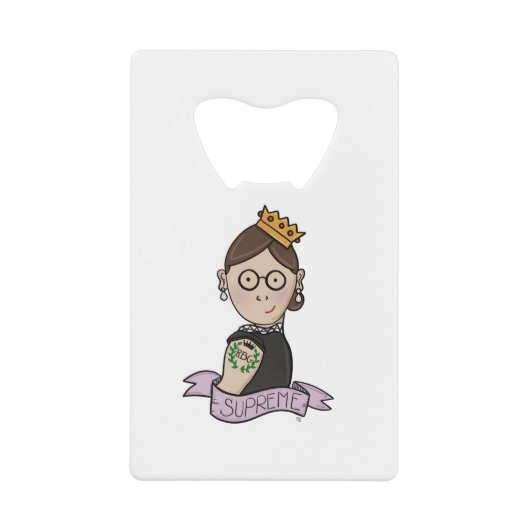 Ruth Bader Ginsburg, beruchte RBG Kredietkaart Flessenopener (Voorkant)