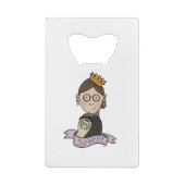 Ruth Bader Ginsburg, beruchte RBG Kredietkaart Flessenopener (Achterkant)
