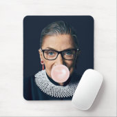 Ruth Bader Ginsburg Bgloing Pink Bubble gom Muismat (Met muis)