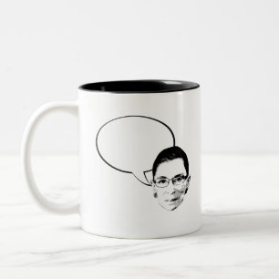 Ruth Bader Ginsburg dacht na over bubbelen Tweekleurige Koffiemok