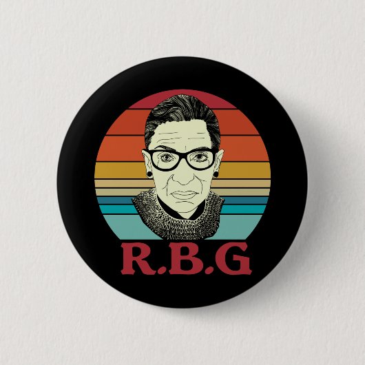 Ruth Bader Ginsburg de beruchte RBG Button (Voorkant)