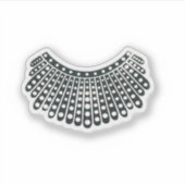 Ruth Bader Ginsburg dissidente kraag Sticker (Voorkant)