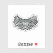 Ruth Bader Ginsburg dissidente kraag Sticker (Vel)