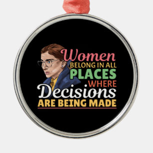 Ruth Bader Ginsburg Feministische Advocate Rechter Metalen Ornament